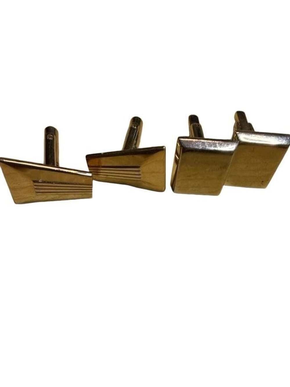 Vintage Modernist Gold Tone Cufflinks Lot